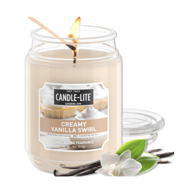 Candle-LITE Scented Candles, Creamy Vanilla Swirl Fragrance